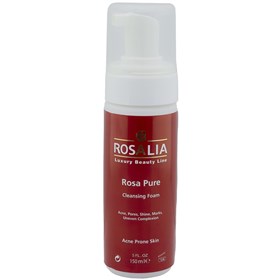 فوم پاک کننده پوست چرب رزالیا مدل Rosa Pure حجم 150 میلی لیتر
