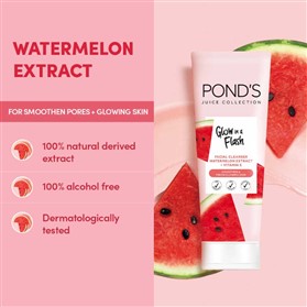 فوم شوینده و هموار کننده هندوانه پوندز Ponds Glow in a Flash Watermelon وزن 90 گرم