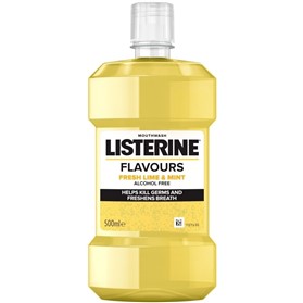 دهانشویه لیمو و نعناع لیسترین Listerine Fresh Lime Mint حجم 500 میلی لیتر