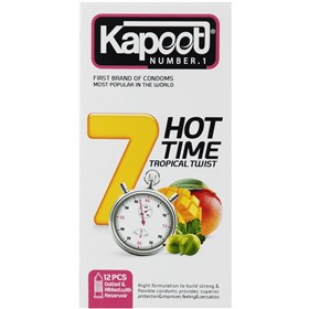 کاندوم 7 کاره گرم کاپوت Kapoot 7 Hot Time بسته 12 عددی
