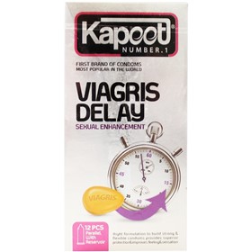 کاندوم تاخیری کاپوت ویاگریس دیلی Kapoot Viagris Delay بسته 12 عددی
