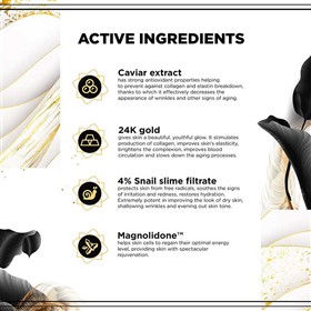 کرم ضدچروک روز طلا، حلزون و خاویار اولاین Eveline 24K Snail Caviar حجم 50 میلی لیتر