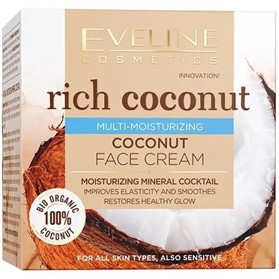 کرم آبرسان نارگیل اولاین Eveline Rich Coconut Moisturizing حجم 50 میلی لیتر