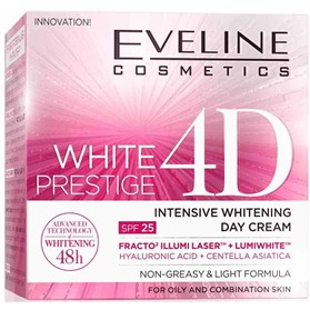 کرم روشن کننده روز اولاین وایت پرستیژ Eveline White Prestige 4D حجم 50 میلی لیتر