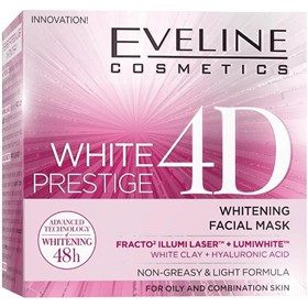 ماسک روشن کننده صورت اولاین وایت پرستیژ Eveline White Prestige 4D حجم 50 میلی لیتر