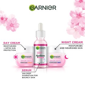 ماسک روشن کننده شب شکوفه های گیلاس گارنیه Garnier Sakura White حجم 50 میلی لیتر