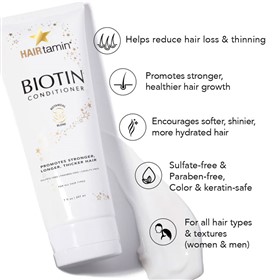 نرم کننده موی ضد ریزش و تقویت کننده بیوتین هیرتامین Hairtamin Biotin حجم 207 میلی لیتر