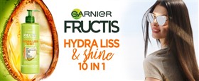 کرم موی آبرسان و صاف کننده 10 کاره گارنیه Garnier Hydra Liss حجم 400 میلی لیتر