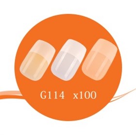 ناخن مصنوعی 100 عددی فرنچ پهن شیشه ای ورژن مدل G114